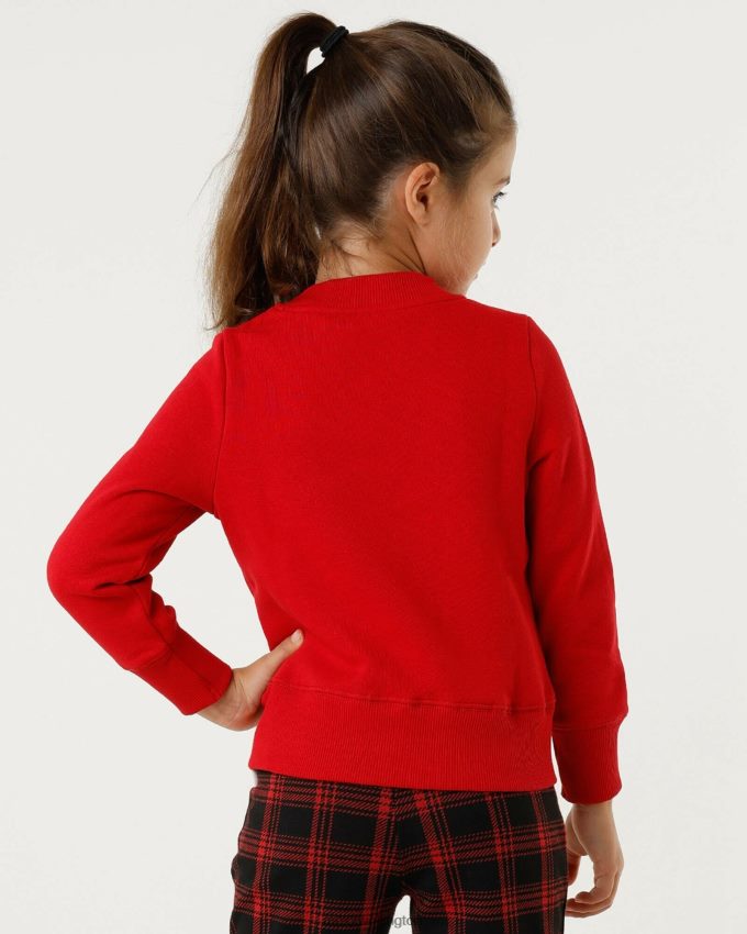 Girls Mexx Red Crewneck sweater with artwork 2B480T816