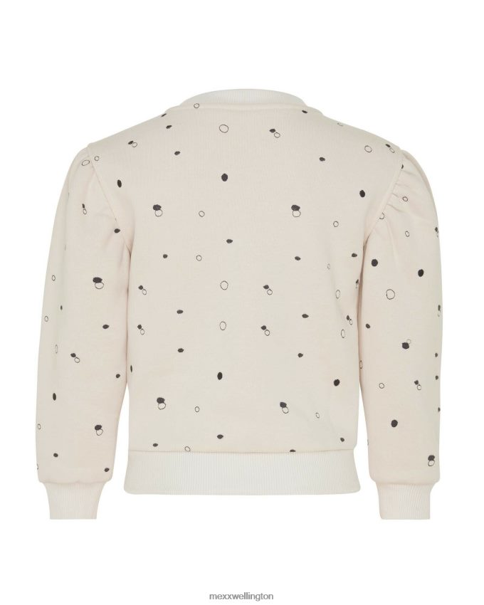 Girls Mexx White Crewneck embroidery sweater Off 2B480T811