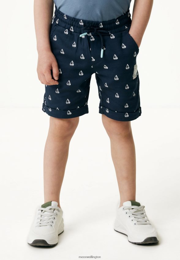 Boys Mexx Blue Chino Shorts With Roll Up Cuff Navy 2B480T882
