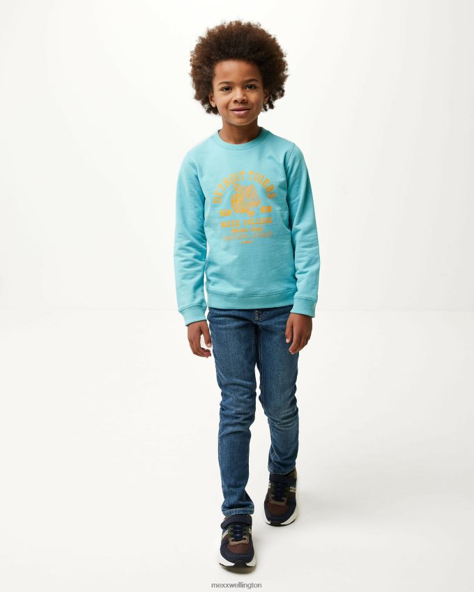 Boys Mexx Blue Crewneck artwork sweater Ocean 2B480T930