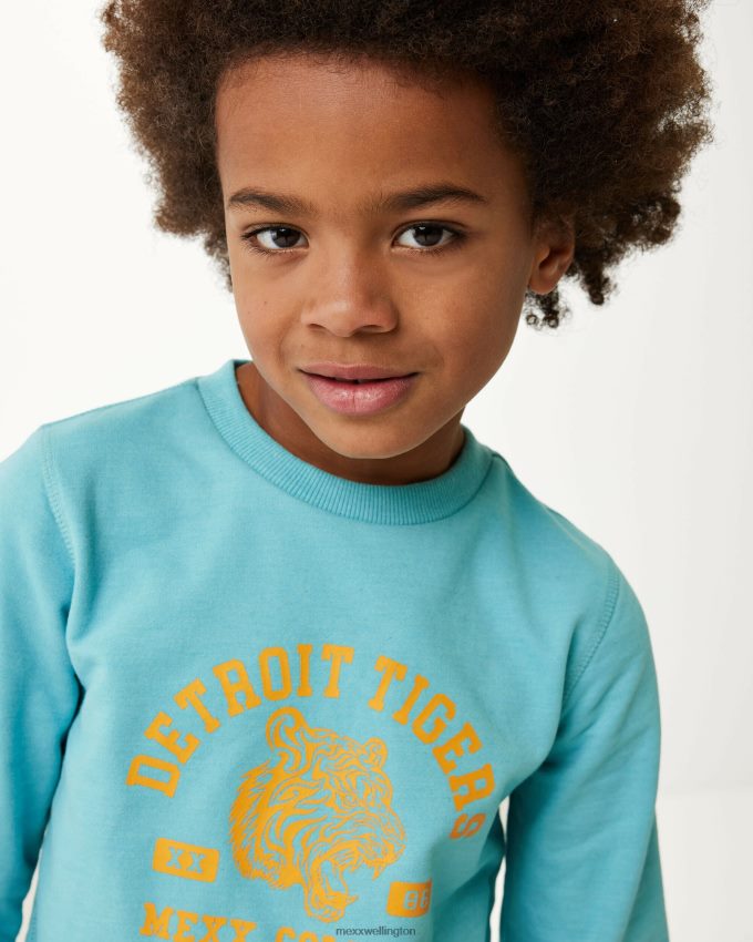 Boys Mexx Blue Crewneck artwork sweater Ocean 2B480T930