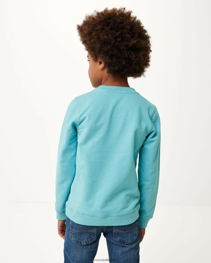 Boys Mexx Blue Crewneck artwork sweater Ocean 2B480T930