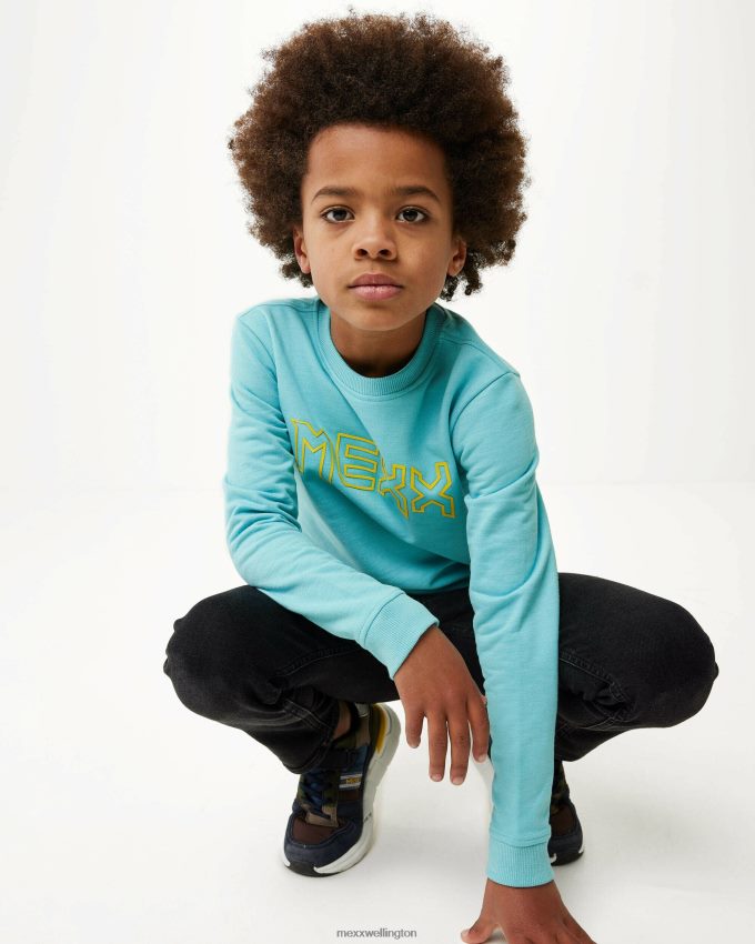 Boys Mexx Blue Crewneck logo carrier Ocean 2B480T953