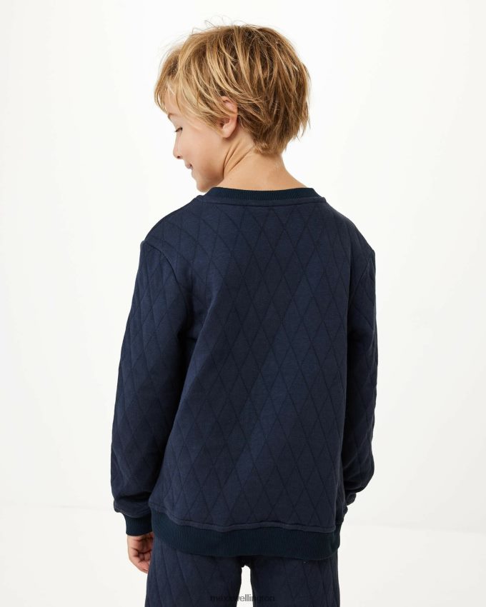 Boys Mexx Blue Crewneck sweater with quilting Navy 2B480T954