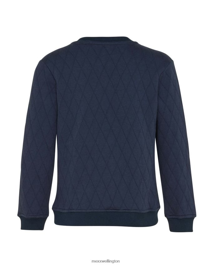 Boys Mexx Blue Crewneck sweater with quilting Navy 2B480T954