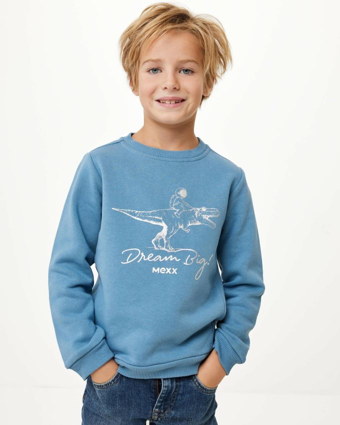Boys Mexx Blue Crewneck with artwork Mid 2B480T946
