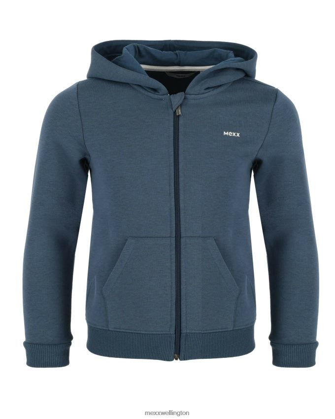 Boys Mexx Blue Hooded zipthrough Light Navy (Dark Denim) 2B480T909