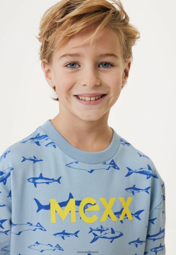Boys Mexx Blue Sweater Print Light 2B480T885