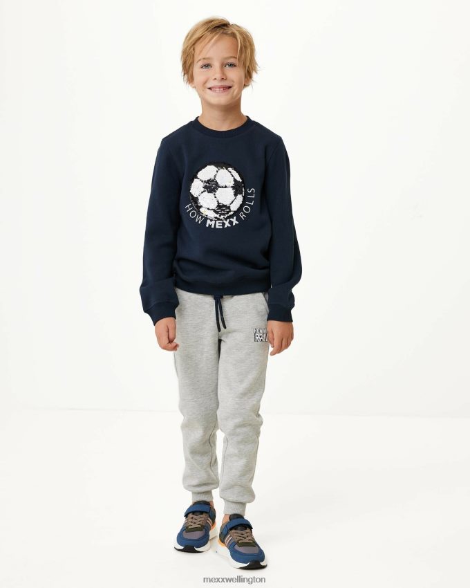 Boys Mexx Blue Two way sequince crewneck Navy 2B480T960