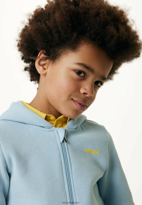 Boys Mexx Blue Zip Through Hoodie Light 2B480T889