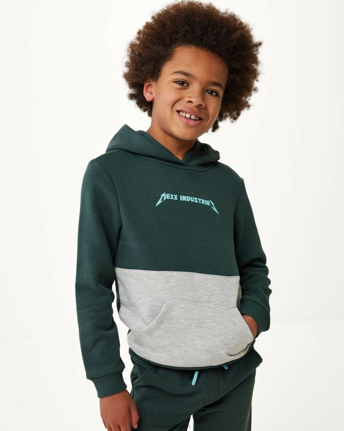 Boys Mexx Green Colorblock hoody Dark 2B480T948