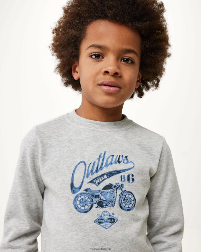 Boys Mexx Grey Crewneck artwork sweater Melee 2B480T929