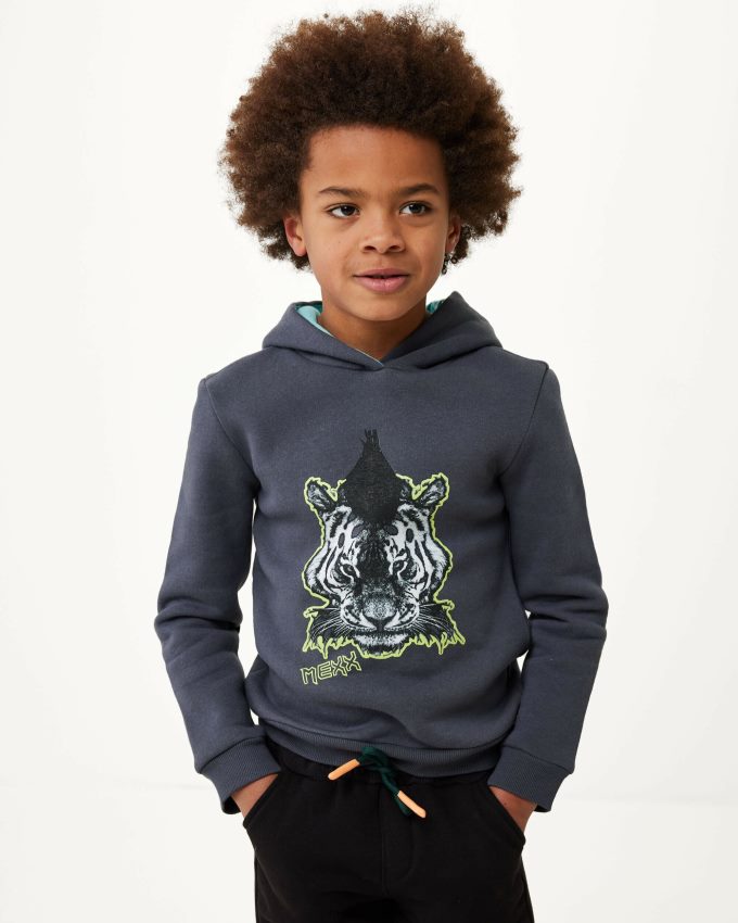 Boys Mexx Grey Hoody with artwork Dark 2B480T955