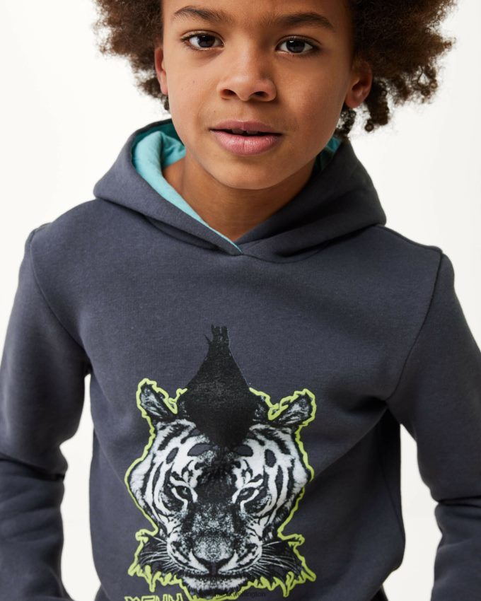Boys Mexx Grey Hoody with artwork Dark 2B480T955