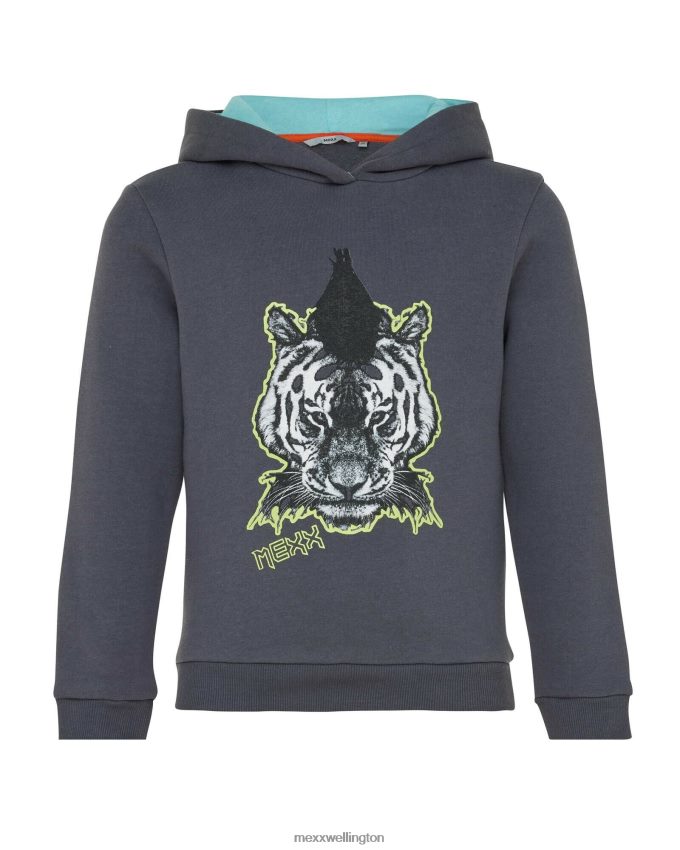 Boys Mexx Grey Hoody with artwork Dark 2B480T955