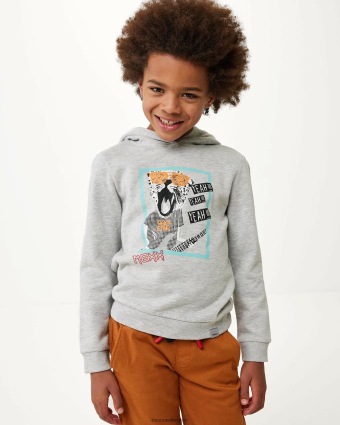 Boys Mexx Grey Hoody with artwork Melee 2B480T944