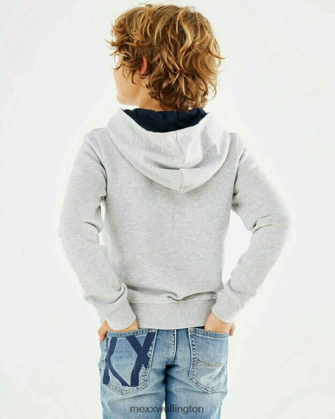 Boys Mexx Grey Sequins hooded sweater grey melee 2B480T972