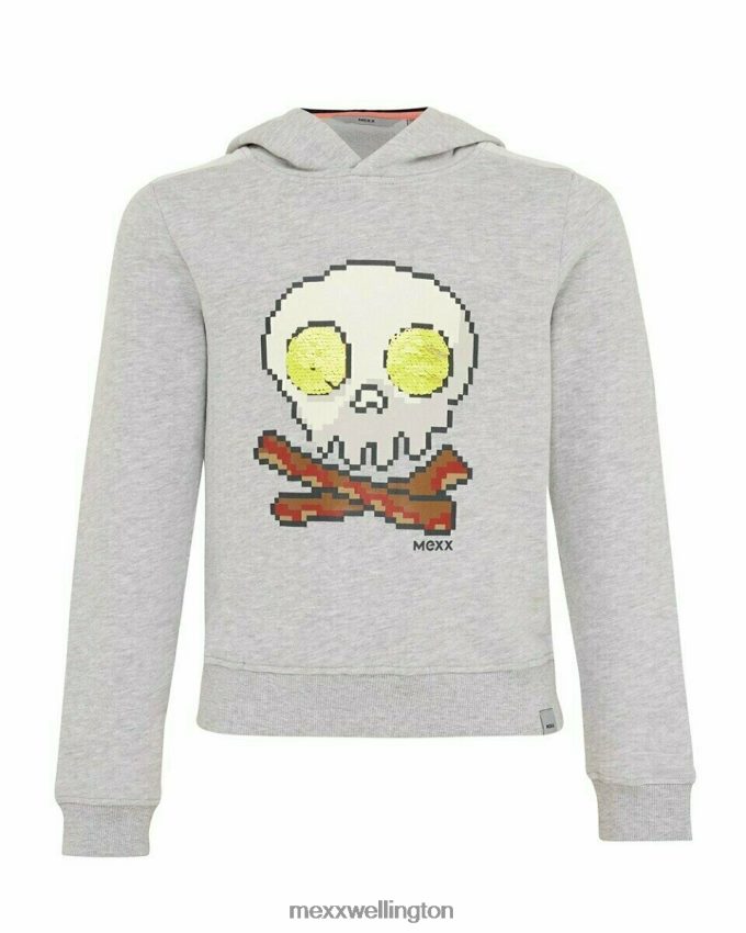 Boys Mexx Grey Sequins hooded sweater grey melee 2B480T972
