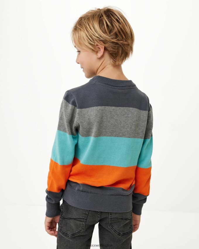 Boys Mexx Grey Striped pullover Dark 2B480T947