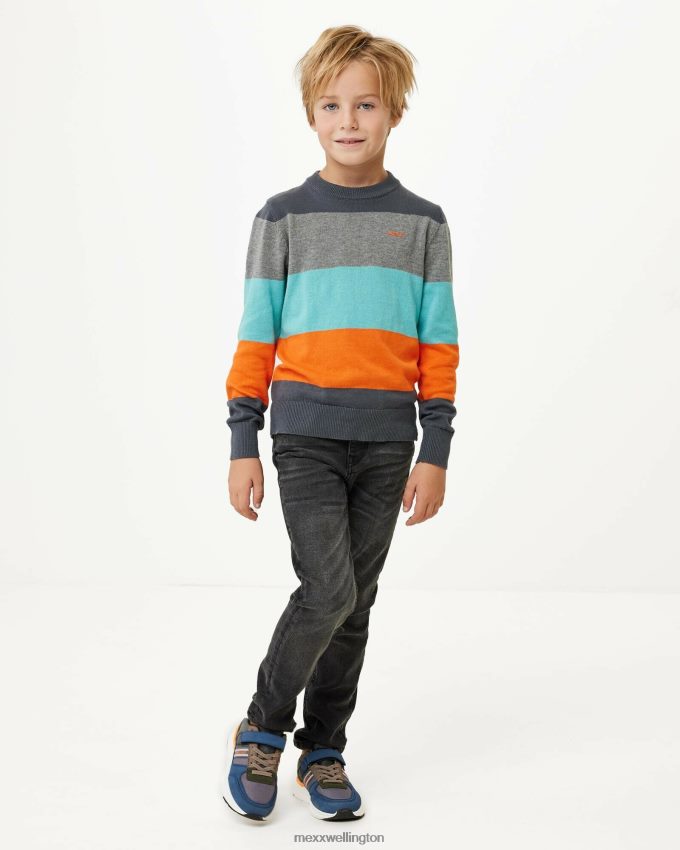 Boys Mexx Grey Striped pullover Dark 2B480T947