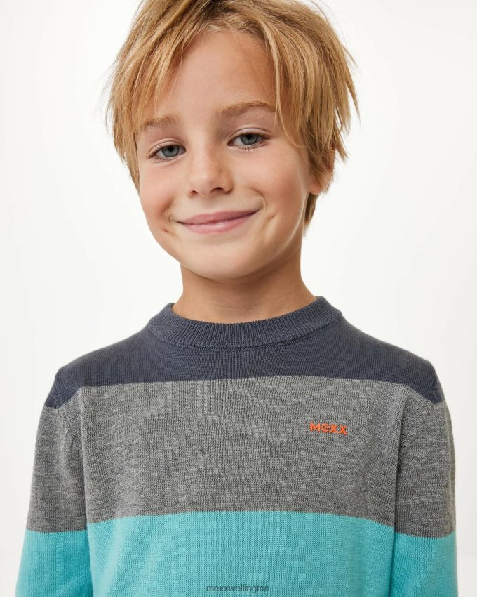 Boys Mexx Grey Striped pullover Dark 2B480T947