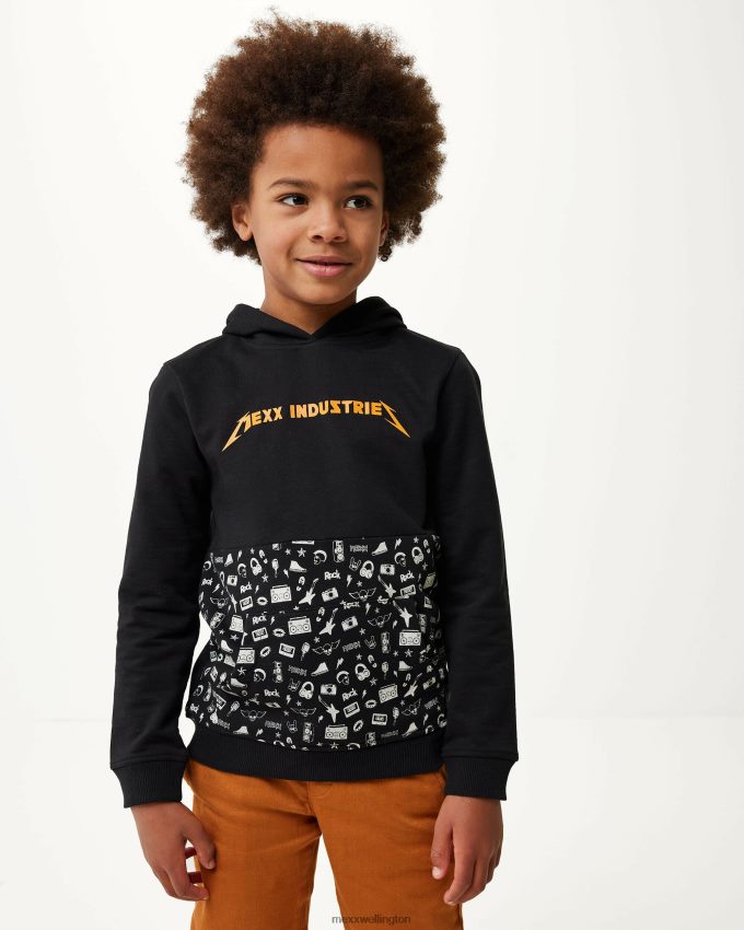 Boys Mexx Schwarz Colorblock hoody Black 2B480T952