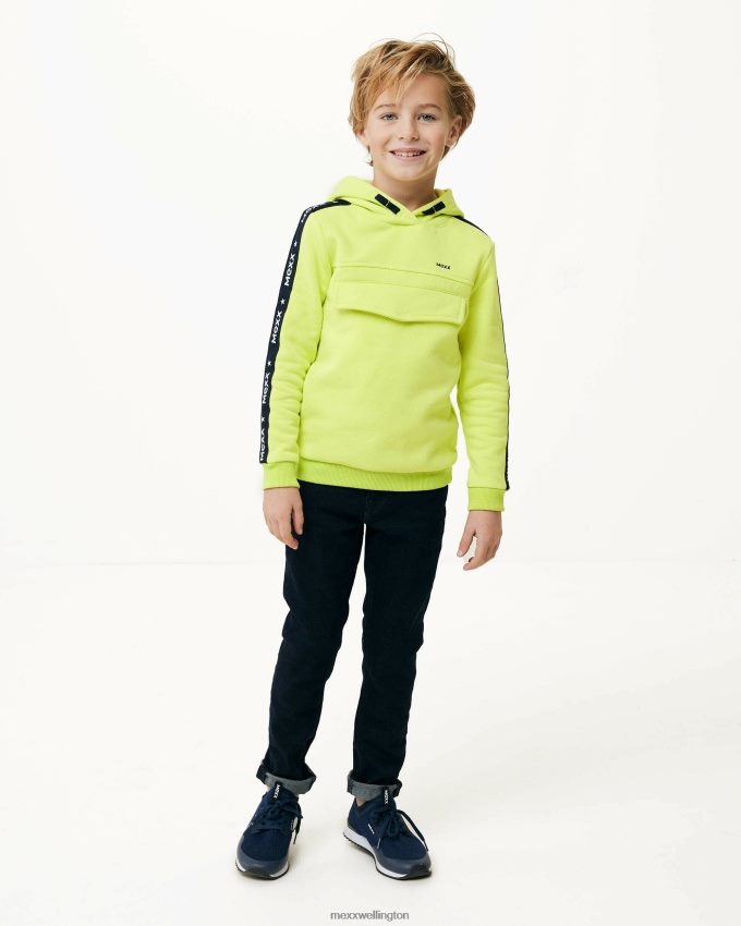 Boys Mexx Yellow Hoody with kangeroo pocket Neon 2B480T959