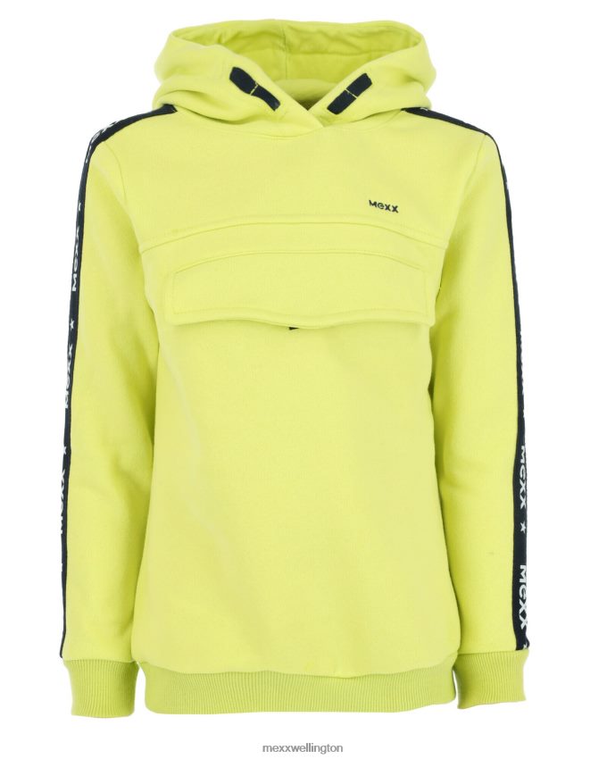 Boys Mexx Yellow Hoody with kangeroo pocket Neon 2B480T959