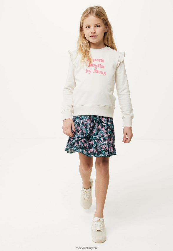 Girls Mexx Beige Sweater Ruffle Off White 2B480T753