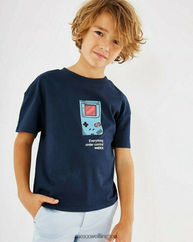Boys Mexx Blue Artwork t-shirt navy 2B480T973