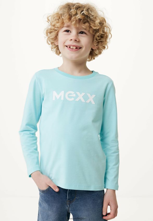 Boys Mexx Blue Long Sleeve T-shirt Rubber Print 2B480T903