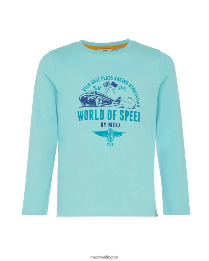 Boys Mexx Blue Long sleeve artwork t-shirt Ocean 2B480T941