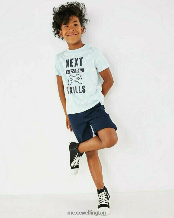 Boys Mexx Blue Printed t-shirt light blue 2B480T970