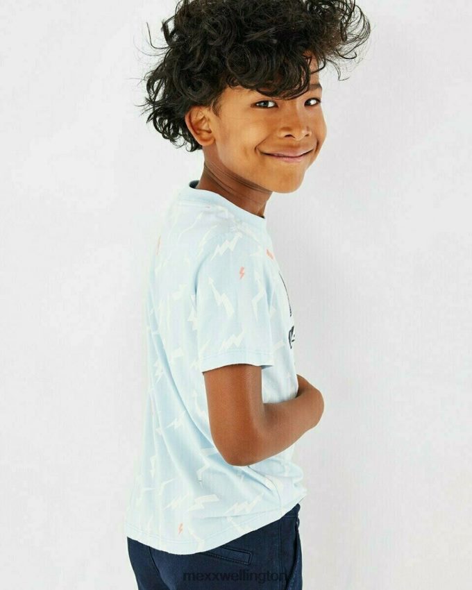 Boys Mexx Blue Printed t-shirt light blue 2B480T970