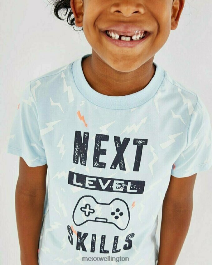 Boys Mexx Blue Printed t-shirt light blue 2B480T970