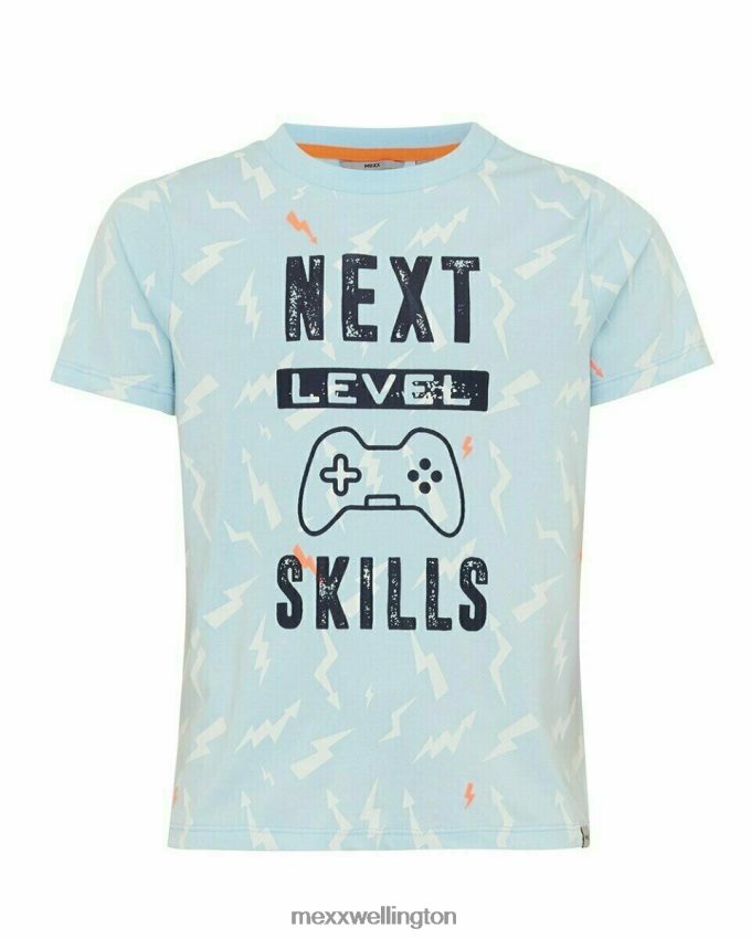 Boys Mexx Blue Printed t-shirt light blue 2B480T970