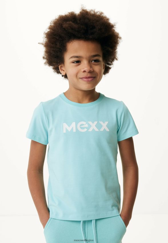 Boys Mexx Blue Short Sleeve T-shirt Rubber Print 2B480T900