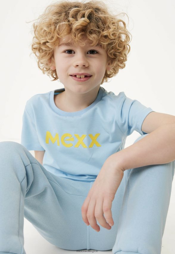 Boys Mexx Blue Short Sleeve T-shirt Rubber Print Light 2B480T887