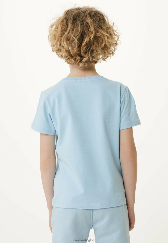 Boys Mexx Blue Short Sleeve T-shirt Rubber Print Light 2B480T887