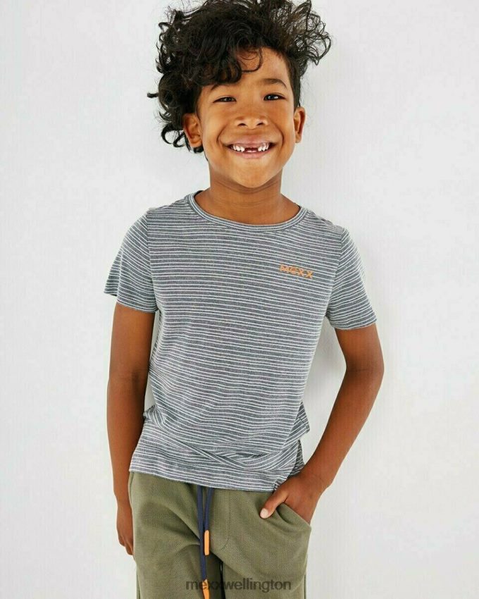 Boys Mexx Blue Striped t-shirt navy 2B480T964
