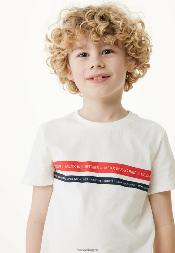 Boys Mexx Cotton Basic T-shirt With Artwork Off White 2B480T878