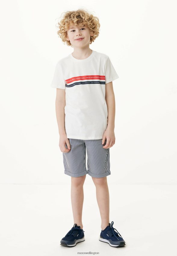 Boys Mexx Cotton Basic T-shirt With Artwork Off White 2B480T878