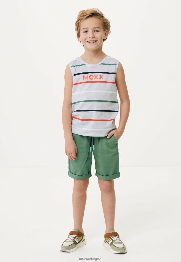 Boys Mexx Cotton Striped Tanktop Grey Melee 2B480T897