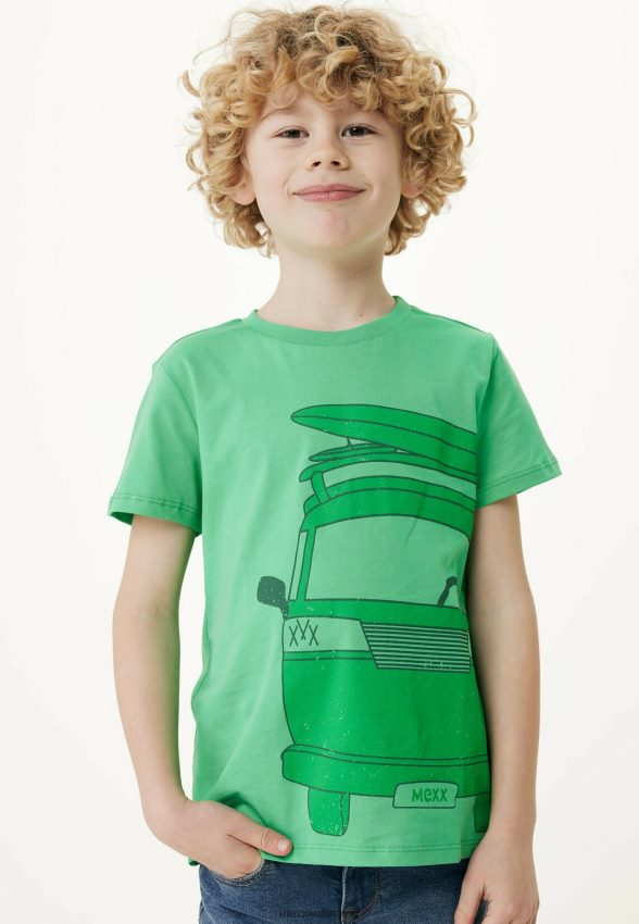Boys Mexx Cotton T-shirt With Artwork Green 2B480T880