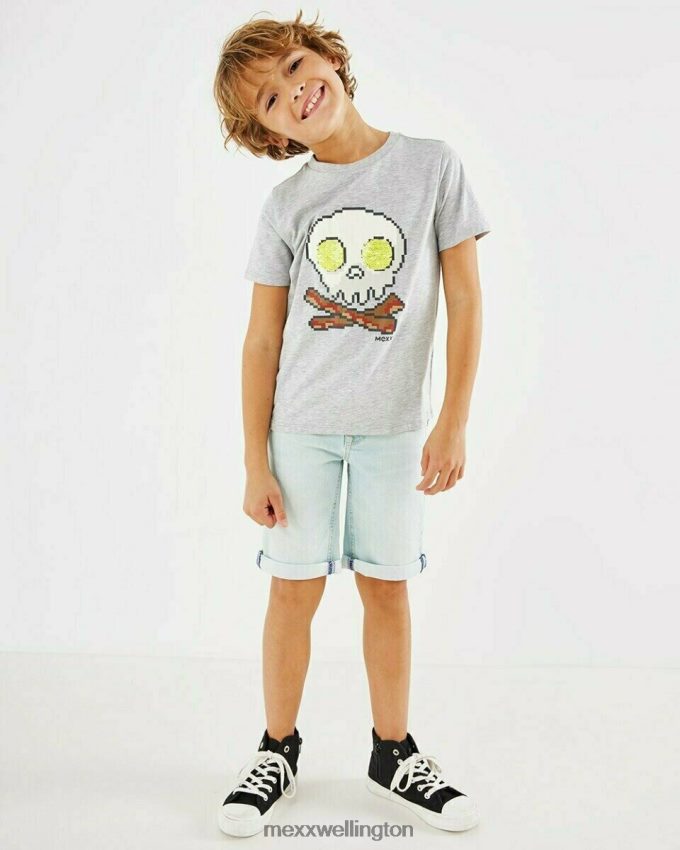 Boys Mexx Grey Artwork t-shirt grey melee 2B480T911