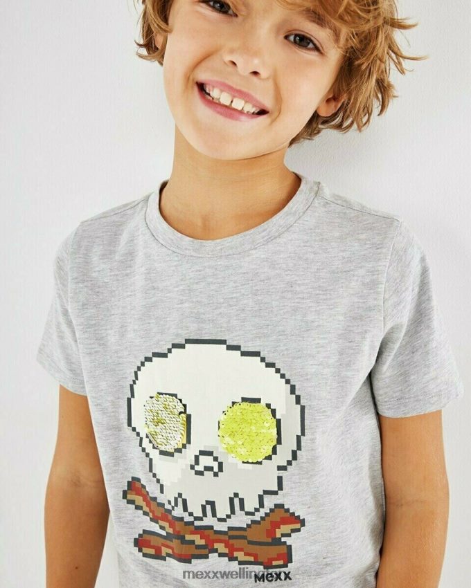 Boys Mexx Grey Artwork t-shirt grey melee 2B480T911