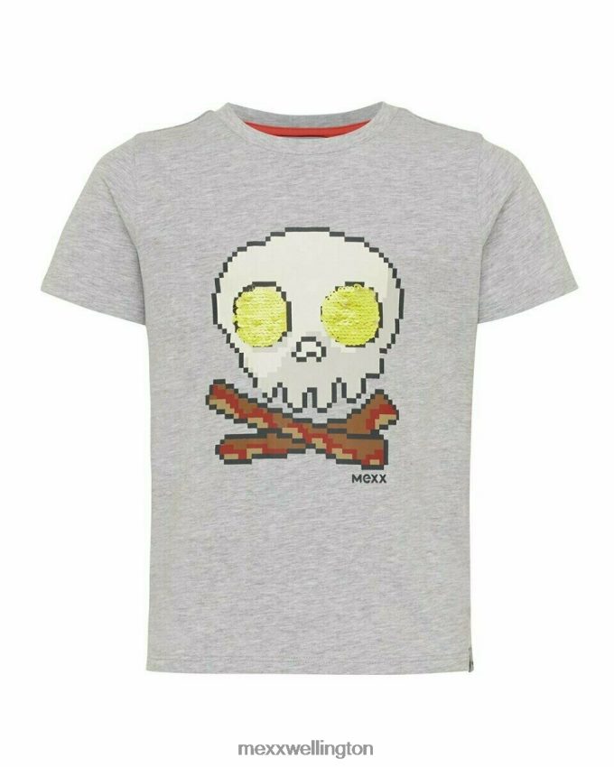 Boys Mexx Grey Artwork t-shirt grey melee 2B480T911