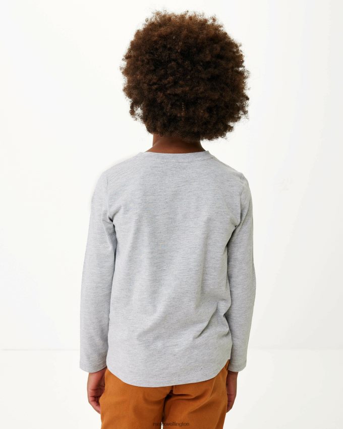 Boys Mexx Grey Long sleeve artwork t-shirt Melee 2B480T940