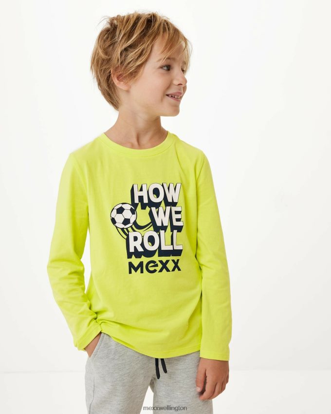 Boys Mexx Yellow T-shirt with artwork Neon 2B480T956