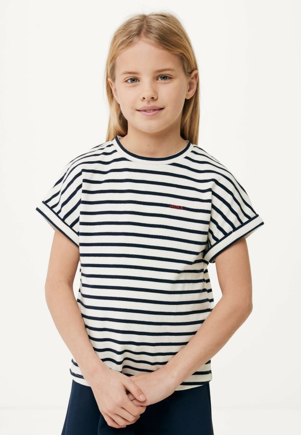 Girls Mexx Beige Striped T-shirt Off White 2B480T807